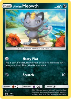 SM Black Star Promos Alolan Meowth Pokémon card